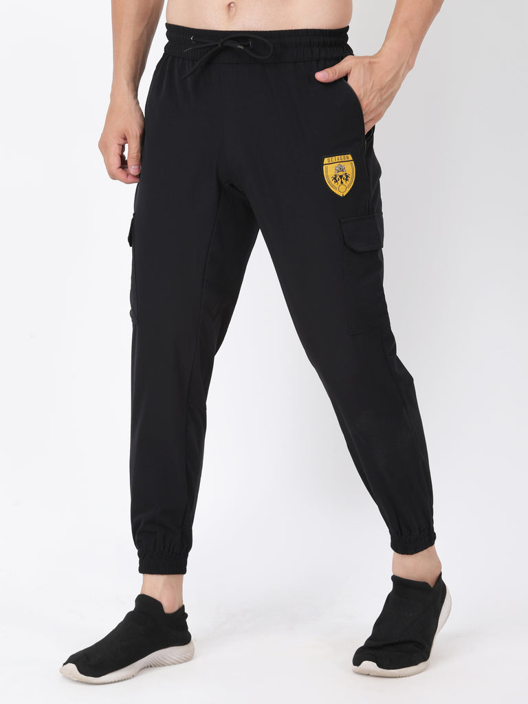 OCTAGON BLACK JOGGER  WITH PATCH