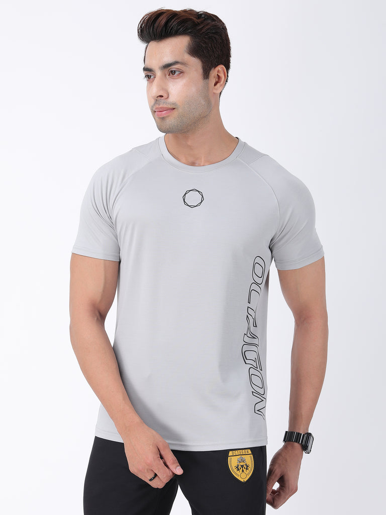 OCTAGON COTTON AIRSET GREY T-SHIRT