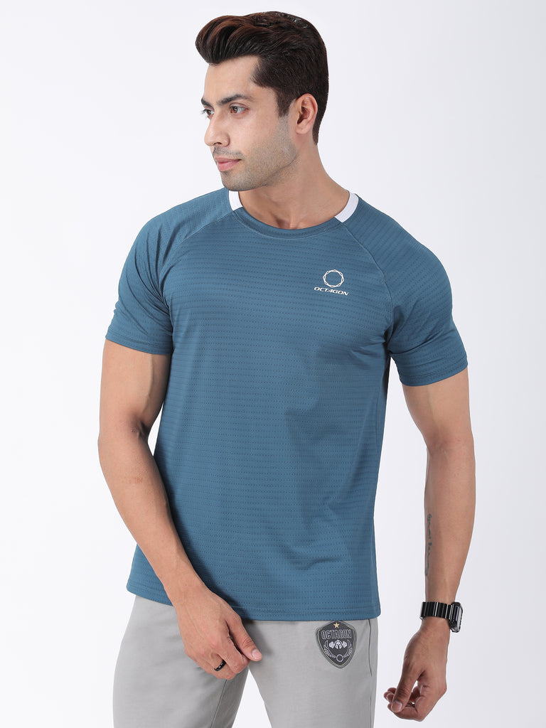 OCTAGON MINIMAL AIRSET BLUE T-SHIRT