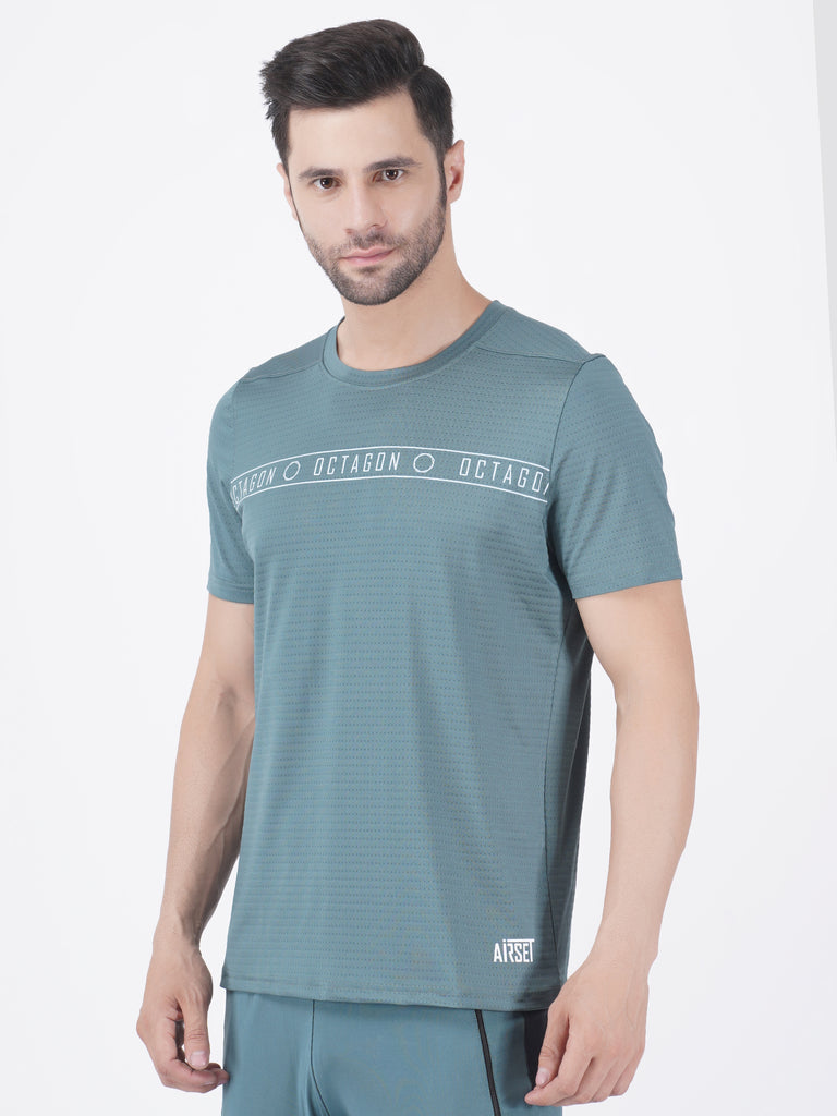 OCTAGON MINIMAL NS120 AIRSET TEE BLUE  T-SHIRT